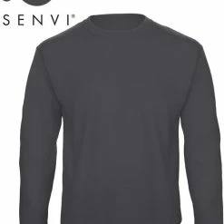 Merkloos Senvi Basic Sweater (Kleur: Anthracite) - (Maat XL)