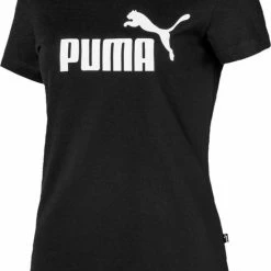PUMA ESS Logo Tee Shirt Dames - Cotton Black - Maat S