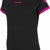 Hummel Fyn Shirt Korte Mouw Dames - Zwart / Magenta | Maat: M