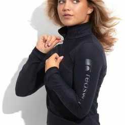 Redsware Sportshirt Dames Lange Mouw - Sporttop - Stretch - Zwart -Sportkleding-Dames Winkel 550x780 4