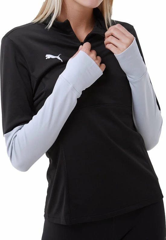Puma Individualliga Voetbaltop / Sporttrui - Met Rits - Zwart/Grijs Dames - Maat M 4 Puma Individualliga Voetbaltop / Sporttrui - Met Rits - Zwart/Grijs Dames - Maat M - Afbeelding 2