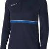 Nike Academy 21 Sporttrui - Maat L - Vrouwen - Donkerblauw/blauw/wit