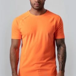 T-Shirt Basic (2XL - Oranje) - M Double You - Sport Shirt Heren