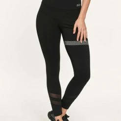 Active Panther Legging Mandy UNI Mesh Black, Dames Legging Met Hoge Taille Voor Vrouwen - Boterachtig Zacht Niet Transparante Legging Voor Buikcontrole, Plus-maat Workout Gym Yoga Rekbare Broek