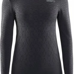 Craft Warm Wool Longsleeve Thermoshirt Dames Sportshirt - Maat L - Vrouwen - Zwart